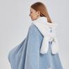 Cute Pet Hooded Nap Blanket: Versatile Plush Shawl for Office & Home