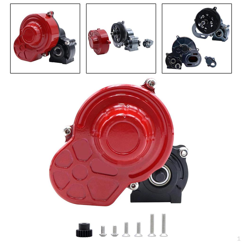 48P Metal Transmission Gearbox with Motor Gear/ Cover for 1/10 RC Rock Crawler SCX10