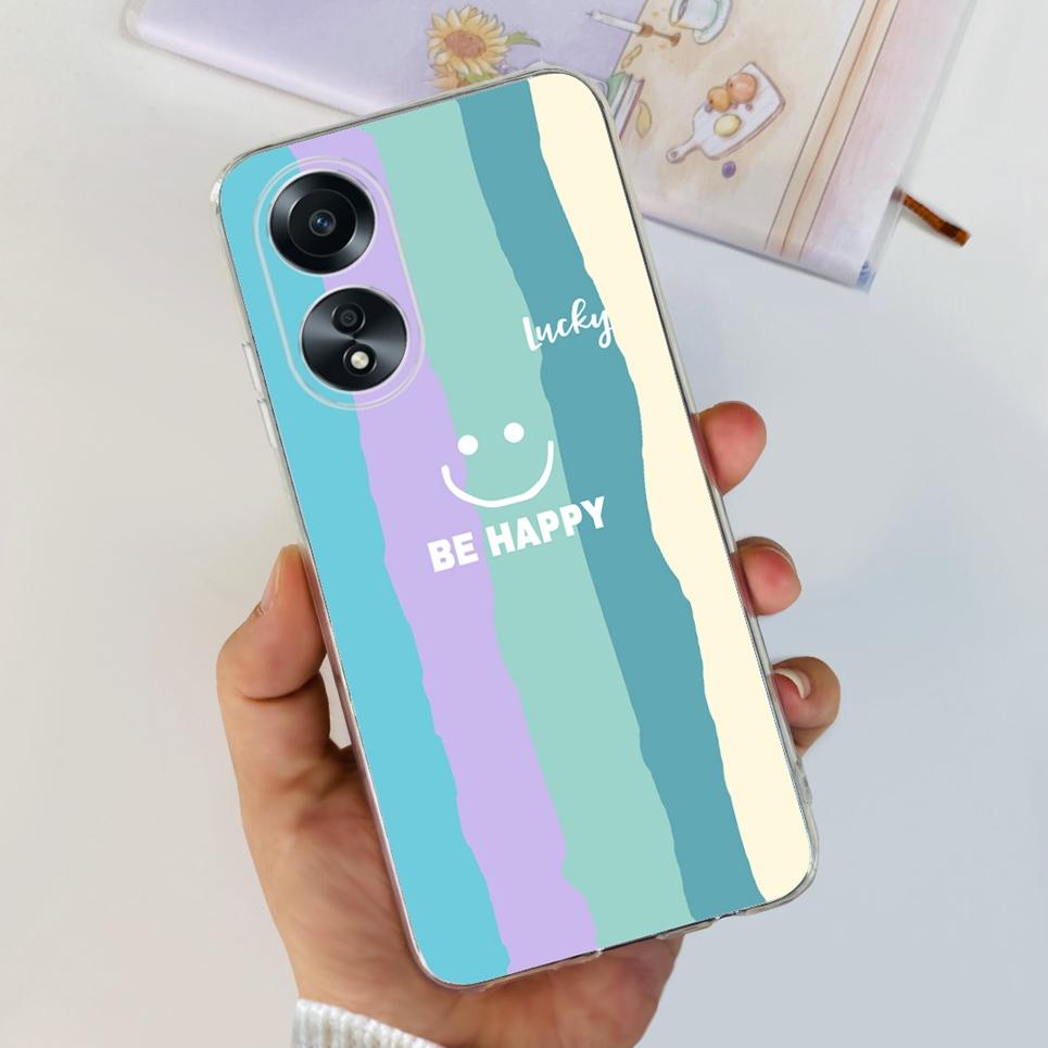 Case For Oppo A58 4G Cute Butterfly Soft Clear Shockproof Phone Cover For OppoA58 OppoA58 A 58 4G CPH2577 Fundas Capa Coque