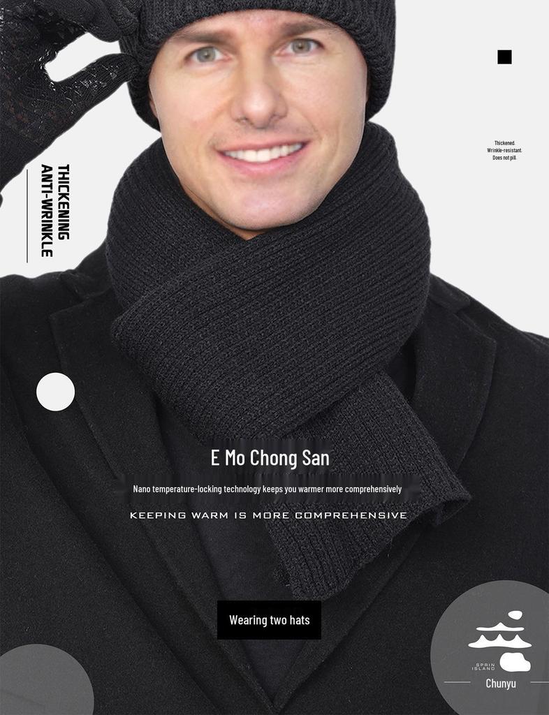 Men's Windproof Knitted Balaclava: Warm Cycling Face Mask and Winter Beanie