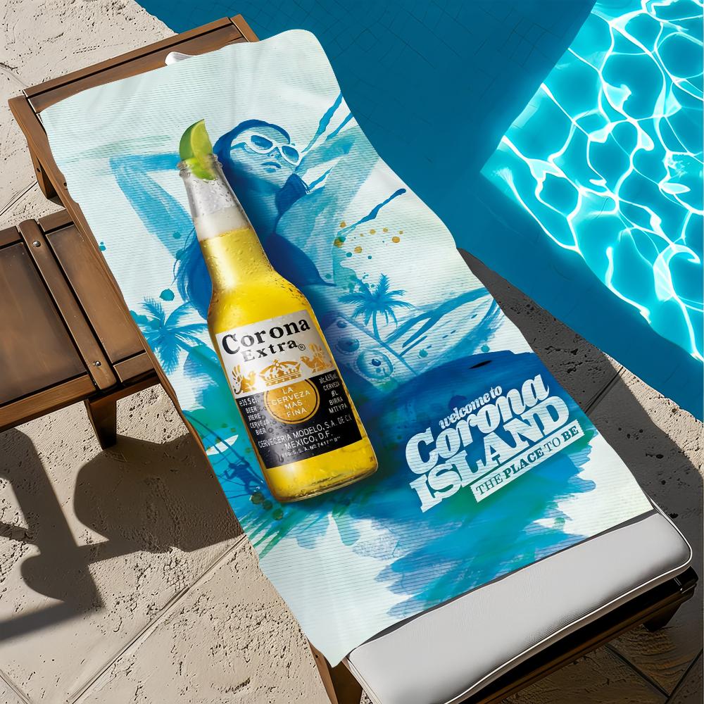 C-corona Полотенце Пляжное Быстросохнущее Мягкое Бассейн E-extra Пивные Полотенца Подарок для Путешествий Спортзал Душ Кемпинг спорт