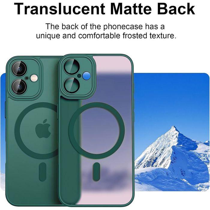 Coque de Protection - BOOLING - pour iPhone Air - avec Anneau Magnétique et Film Caméra - Vert Nuit