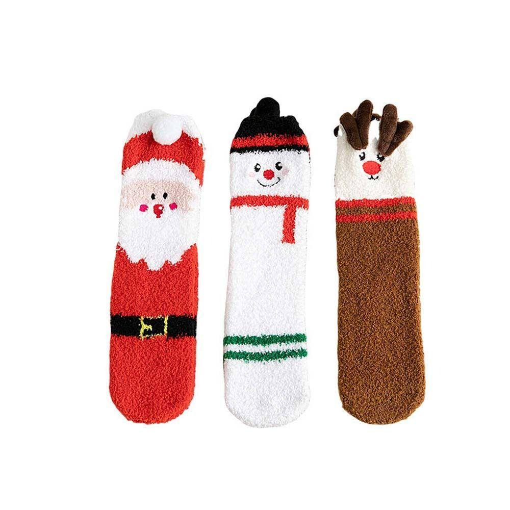 Santa Claus Cartoon Hosiery Elk Mid-Tube Socks Sweet Christmas Socks Girls