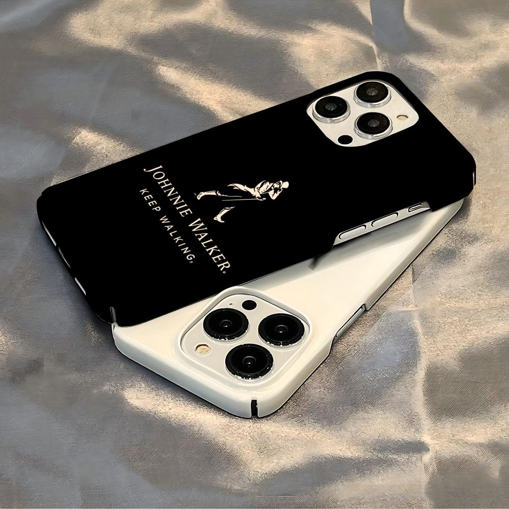 Чехол для телефона Johnnie Walker Логотип Роскошный Для IPhone 16 15 14 13 12 11 Plus Pro Max Mini Глянцевый HD Жесткий Пленочный Чехол-Крышка