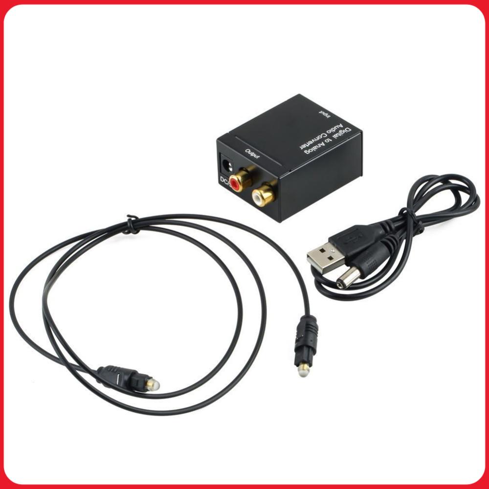 Цифровой коаксиальный Toslink к аналоговому RCA L/R адаптеру Черный Оптический коаксиальный Toslink RCA аудиоадаптер Аудиоконвертер адаптер