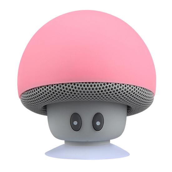 Портативная мини-милая грибовидная водонепроницаемая присоска Bluetooth-совместимая колонка Басовая звуковая коробка