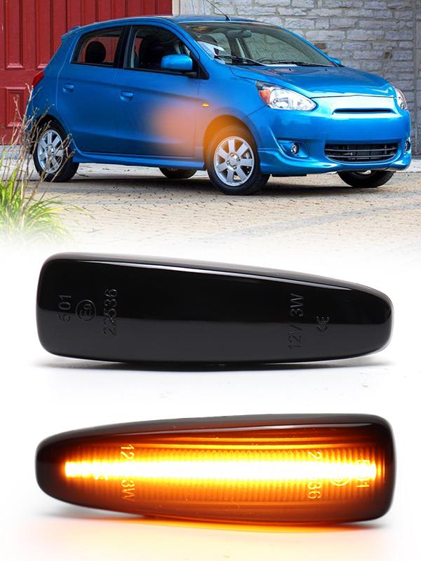 Super LED Sequential Side Marker Lights for Mitsubishi Lancer Evolution Outlander Sport RVR L200 Mirage Dynamic Indicator Lamps