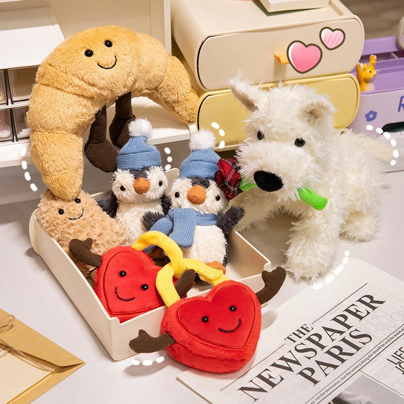 Rose White Dog Doll Skateboard Penguin Plush Toy Peanut Pendant Fun Doll Children's Gift