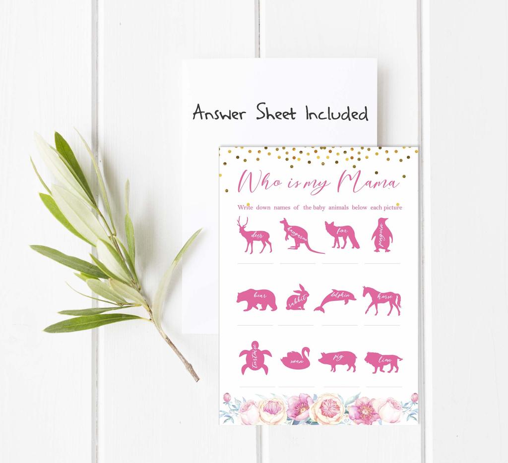 Inkdotpot Gender Reveal Confetti Baby Shower Game Set Of 50 BabyA AlphabetA ABCA Game Ita s A Boy Ita s A Girl Party