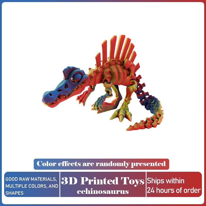 3D-печатная подвижная фигурка динозавра эхинозавра, модель костей дракона, настольное ремесленное украшение, креативные оригинальные подарки для детей