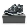 DH7138-006 Nike Air 4 SE Черный и Светло-стальной серый Холст Огненно-красный Белый