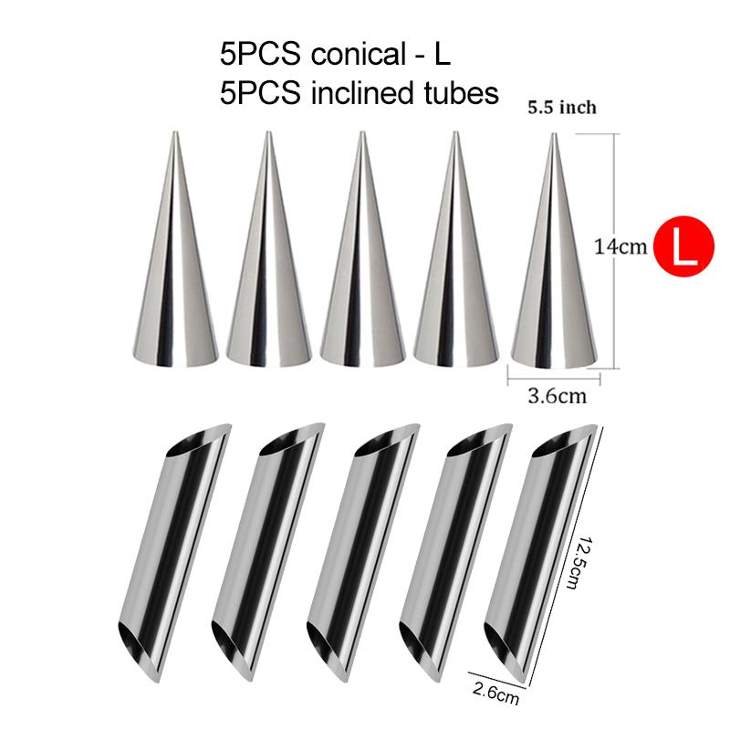 Формочки для трубочек из нержавеющей стали Кухонный десерт Прочная форма Конус Трубчатая форма Форма для выпечки Конусы Рожок Слойка TMZ