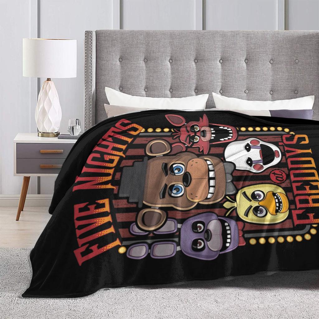 FNAF At Freddys Blanket Fleece Spring Autumn  Multi-function Ultra-Soft Throw Blanket for Sofa Travel Bedding Throws