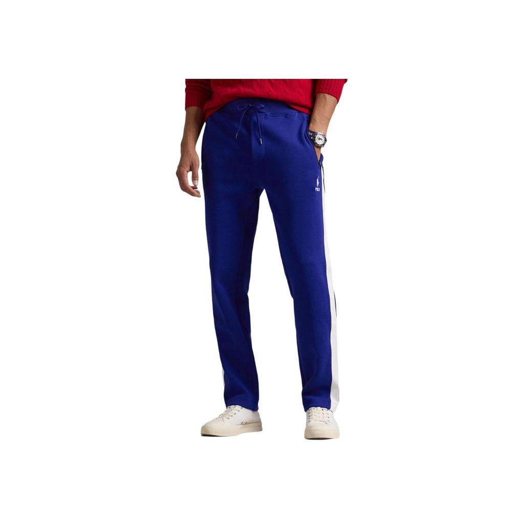 Polo Ralph Lauren Весна-Лето 25 Спортивные брюки из двойной вязки с вышитым логотипом и кулиской Мужские брюки Синий 710953167-003