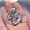 Round Chinese Style Necklace Alloy Men's Lucky Charm New Auspicious Dragon Pendant  Men