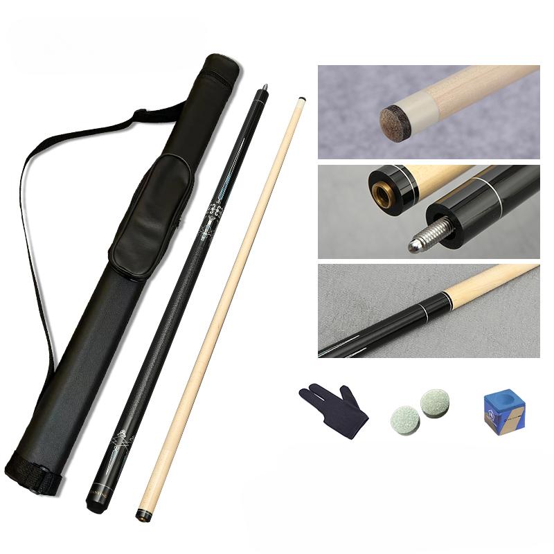Кий для бильярда 12,7 мм, разрезной на 1/2, кий для 8 и 9 шаров, кленовый профессиональный прямой кий для пула с чехлом и бесплатными принадлежностями