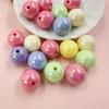 30Pcs Loose Beads AB Magic Color 14mm Round Accessories Fashion Acrylic DIY Bracelet Earring Jewelry Making Handmade Materials