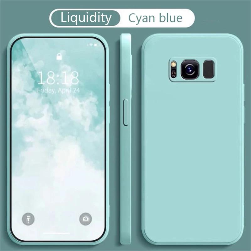 Роскошный чехол из жидкого силикона для Samsung Galaxy S8 S9 S10 Plus S24 S25 Plus Ultra S20 FE S21 S22 S23 Крышка Мягкий чехол для телефона