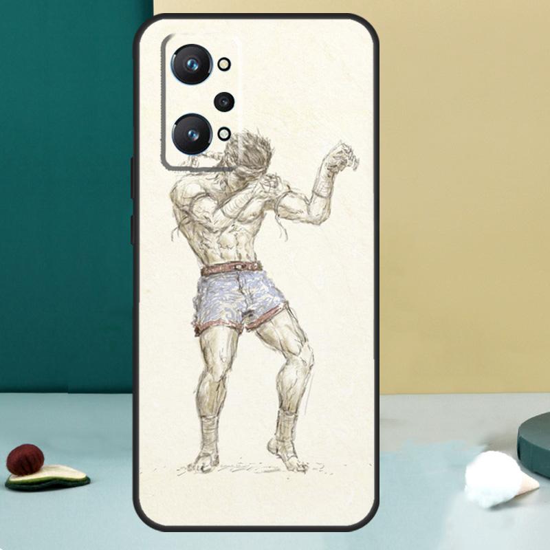 Кейс для Realme GT 6T 5 6 GT 7 Pro C67 C75 C61 C55 C53 C51 C21Y C25S 10 11 12 13 14 Pro Plus с изображением Боевой Муай Тай Кикбоксинг