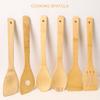 Cooking Spatula Non-Stick Long Handle Bamboo Cooking Shovel with Hanging Hole