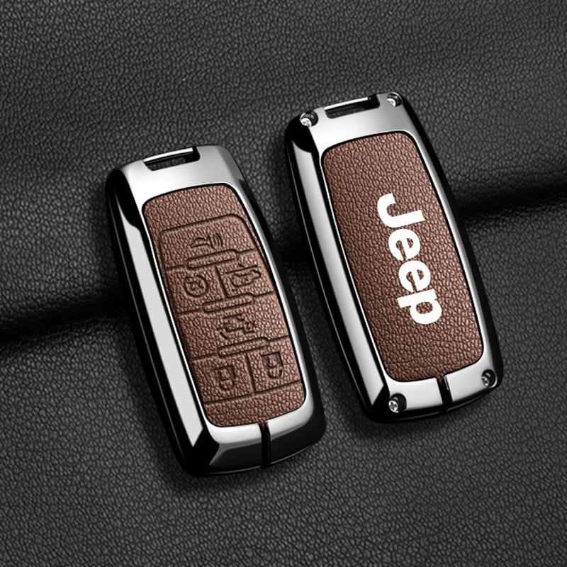Совместимый чехол для ключа Jeep для Compass, Renegade, Cherokee, Grand Commander, Grand Cherokee