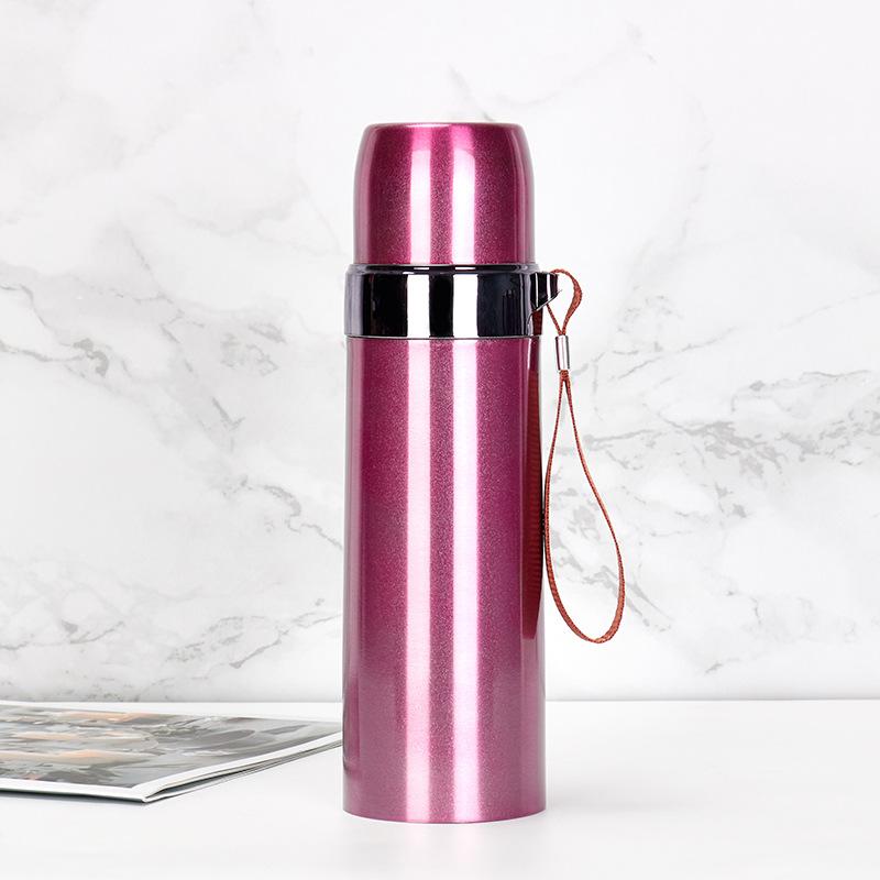 Гравировка на вакуумном термосе из нержавеющей стали Надпись на термосе большой вместимости