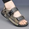 Summer Korean Style Men Sandals Leather Lightweight Open Toe Flat Casual Outdoor Walking Sandal Beach Sandals Size 38-44
