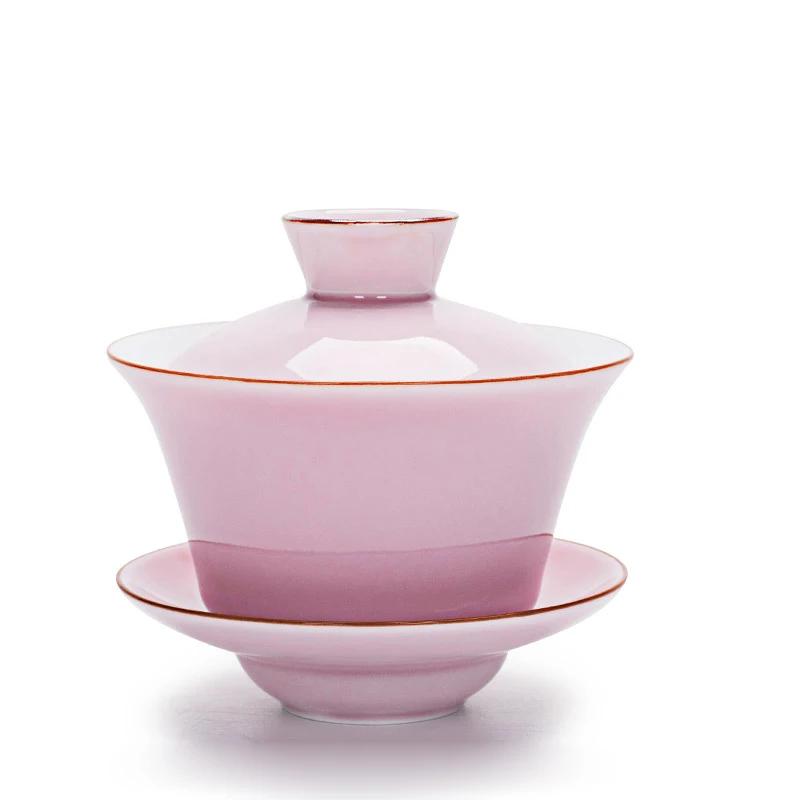 Celadon Tea Tureen 140ml Kung Fu Tea Set,Chinese Tea Flower Gaiwan Puer Kettle,Teapot Lovers Must Have Tea Accessories