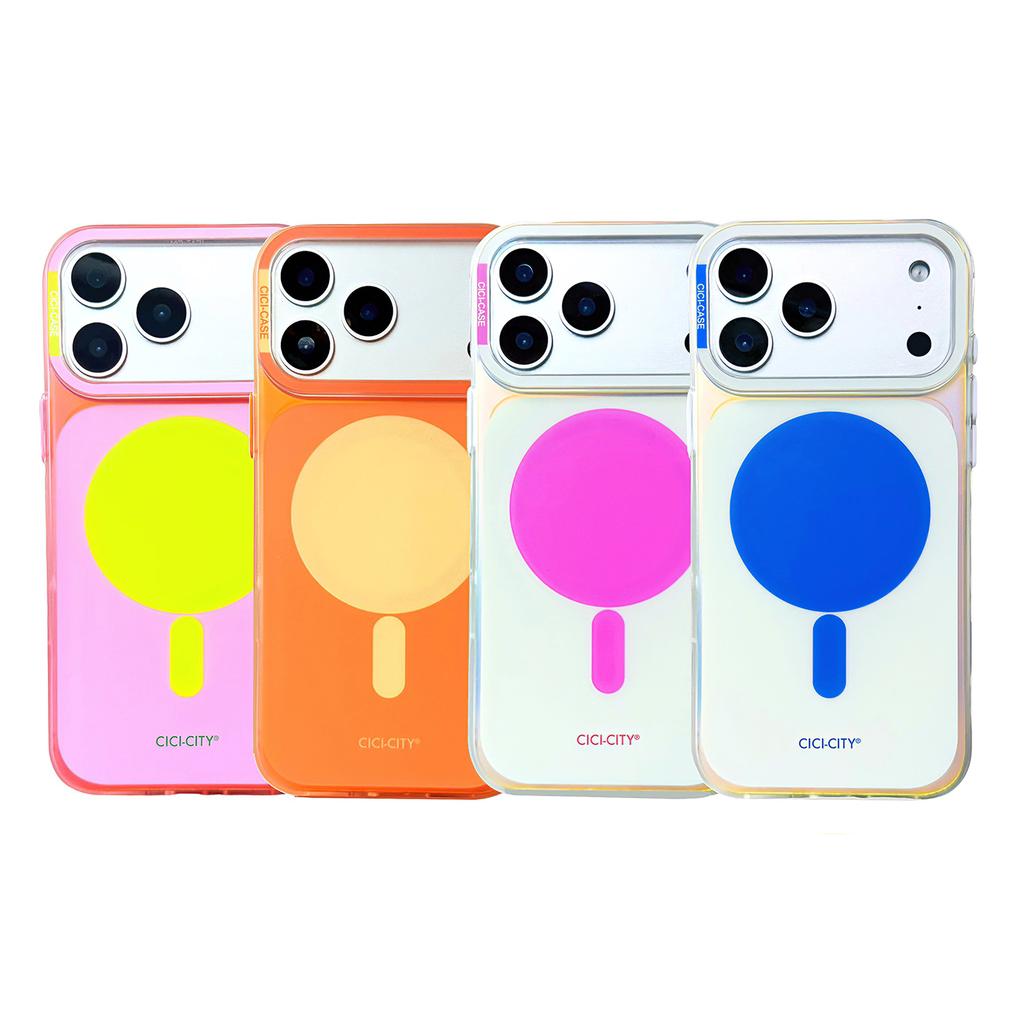 CICI-CITY For iPhone 17 Pro Max Case Compatible with MagSafe PC + TPU IMD Dual Color Phone Cover
