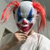 1Pcs Halloween Horror With Double Ponytail Mask Full Face Funny Terror Decoration Ghost Mask Cosplay Clown Costume Party Props