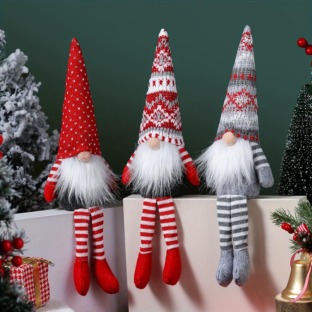 3pcs Holiday Christmas Gnome Doll Decoration Nordic Style Faceless Elderly Decoration , Hotel Christmas Parties Holiday Decoration