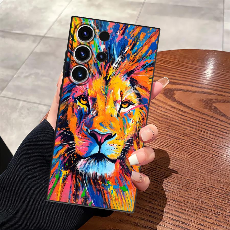 Чехол для Samsung Galaxy S26 Ultra S10 S9 S21 FE S25 Plus S20 Ultra S23 S24 Note 20 8 9 10 Funda Чехол для телефона Крутой Мультяшный Тигр