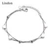 Lindon Zircon Bracelet Jewelry Geometric Bead Chain Link Bracelets Fashion Fine Wedding Gift for Girlfriend Women