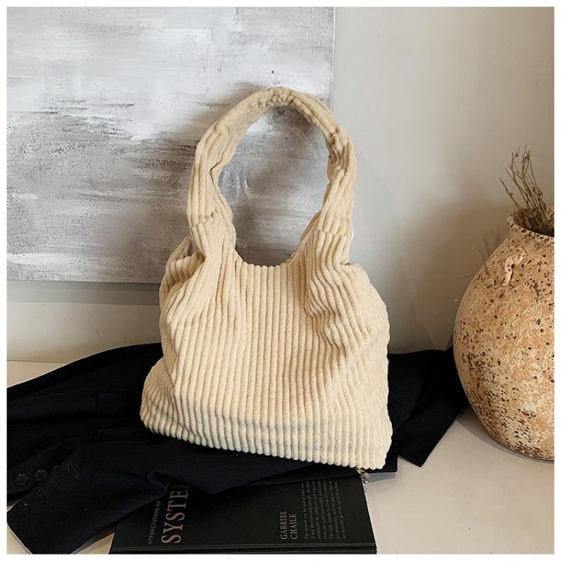 Модная полосатая бархатная сумка-ведро большой вместимости популярная новая модная сумка через плечо под мышку текстурная сумка