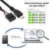 Xiwai Адаптер-удлинитель USB-разъема материнской платы на Micro USB для мини-монитора, сенсорной панели, камеры 2.0 9-контактный 10-контактный 5-контактный кабель, 1,65 фута/50 см,
