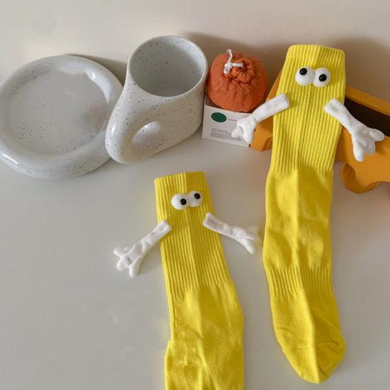 1 пара магнитных носков для рук однотонные длинные носки с 3D персонажем руки держащиеся за руки носимые носки для повседневной носки