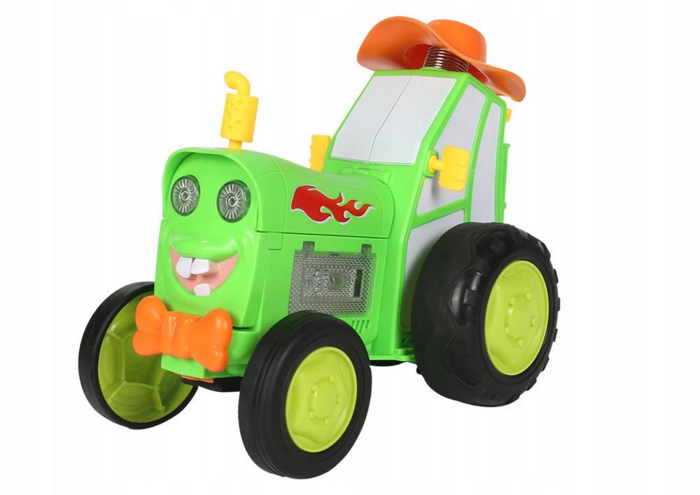Traktor Autko Zdalnie Sterowane Ciągnik Rc Zielony Świeci Skacze Tańczy