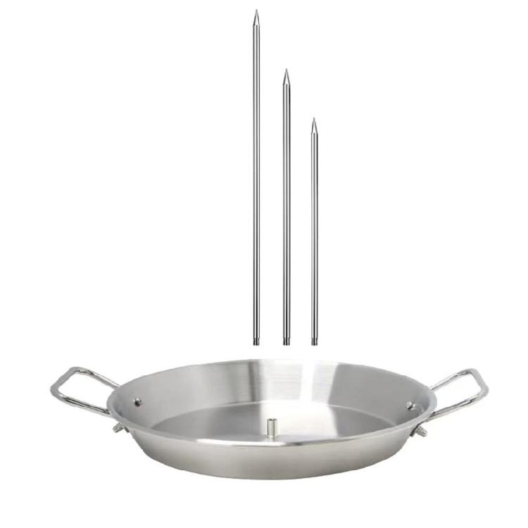 Вертикальная подставка для шампуров для одновременного жарки 3 стальных шампура Система циркуляции тепла Шампуры для барбекю