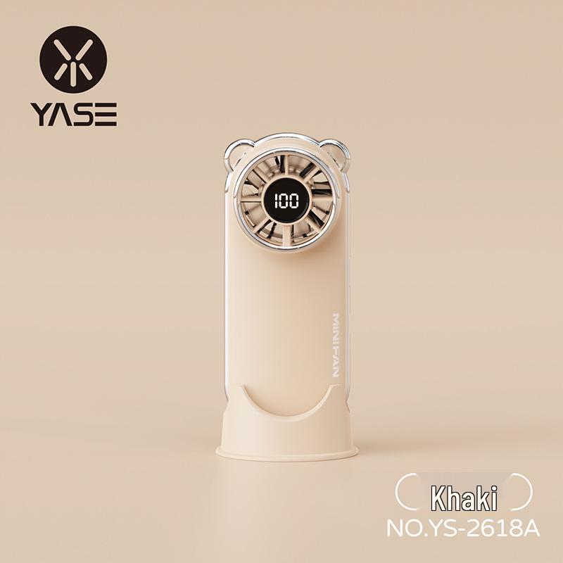 Compact High-Speed USB Rechargeable Digital Display Handheld Fan for Strong Summer Breeze