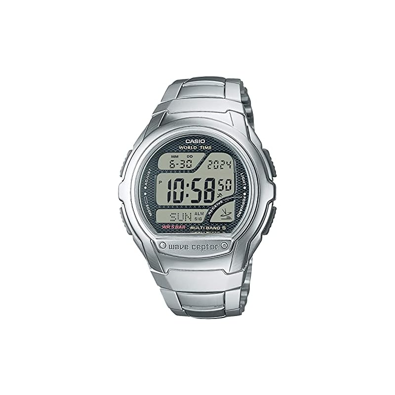Мужские серебристые радиоуправляемые часы Casio Wave Ceptor WV-58RD-1AJF [Официальный японский продукт]