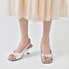 Fashion Summer Sandals Kitten Heel Shoes For Women Slip On Silver Gold  Pumps Spring Autumn Elegant Slingback Sandals Sexy Heel
