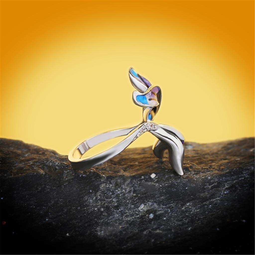 Plant and Flower Series Glue-drop Enamel Ring for Women