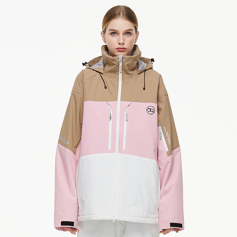 Мужская и женская горнолыжная куртка, сноубордическая куртка, водонепроницаемая, ветрозащитная, утепленная, зимняя, для горного спорта на открытом воздухе, с капюшоном, теплая, с карманами