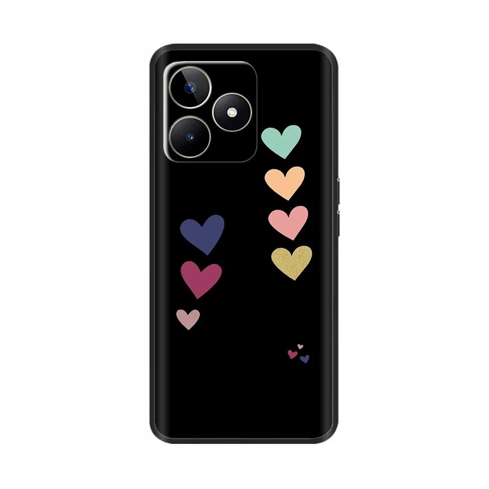 Для Realme C53 Чехол Силиконовый Ударопрочный Мягкий ТПУ Чехол для Телефона Для Oppo Realme C53 4G Funda Coque RealmeC53 C 53 Цветы Мультяшный
