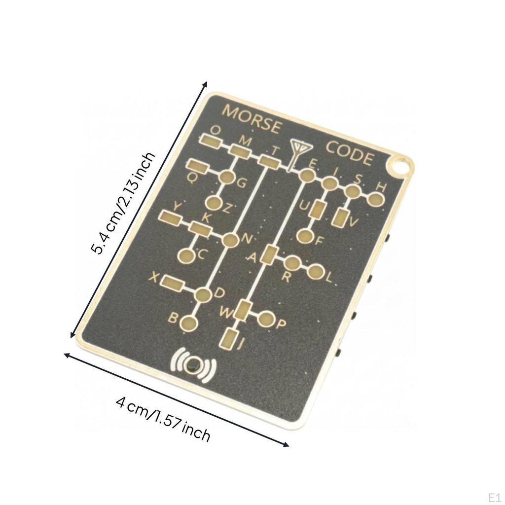 Morse Code Card Silent LED Mode Portable Telegraph Training PCB for Beginners,