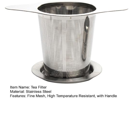 Корзина для заваривания чая с двойной ручкой, мелкоячеистая чашка из нержавеющей стали, воронка для заваривания листового чая, сито, принадлежности для чайной комнаты