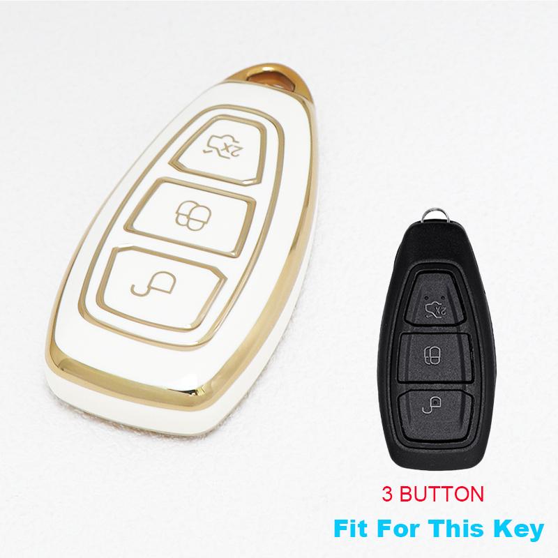 ТПУ Для Ford B-Max C-Max II S-Max Kuga II Ecosport Fiesta IV Focus III Galaxy Fusion Mondeo IV и т.д.. Чехол для ключей автомобиля Брелок
