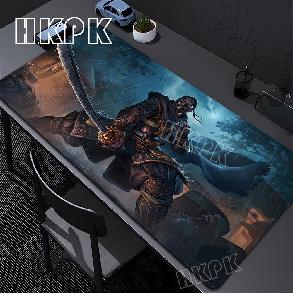 Large Computer Gamer Table Mat Ghost of Tsushima Samurai Mouse Pad Laptop Desk Mats PC Mousepad Non-slip Rubber keyboard Pads