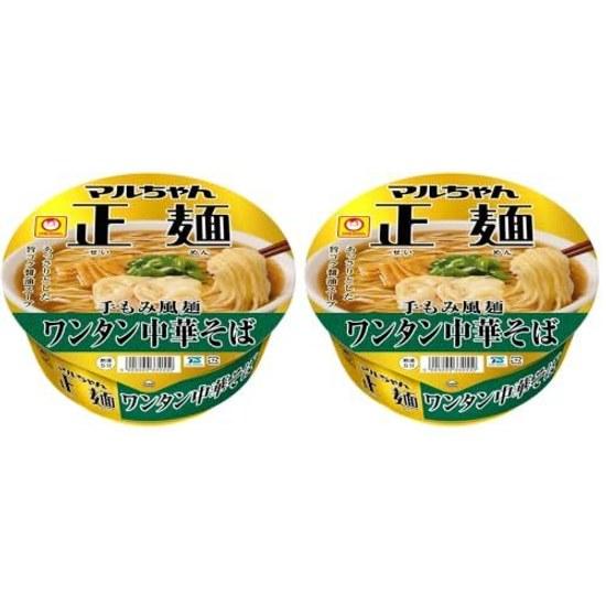 Maruchan Seimen Cup Wonton Chuka Soba (117g Noodles) Instant Ramen (Chewy Hand-Kneaded Noodles Rich Soy Sauce Soup) Box Purchase Toyo Suisan ( 2)