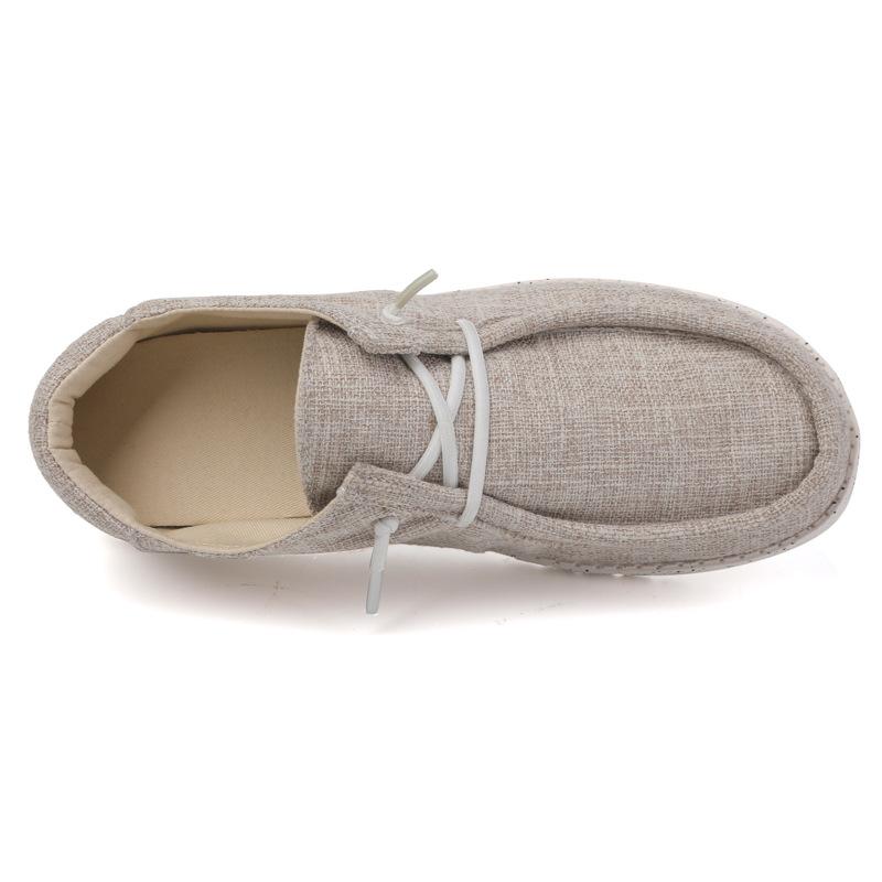 2024 популярные мужские парусиновые мокасины плоская повседневная обувь мужские парусиновые мокасины тканевая обувь